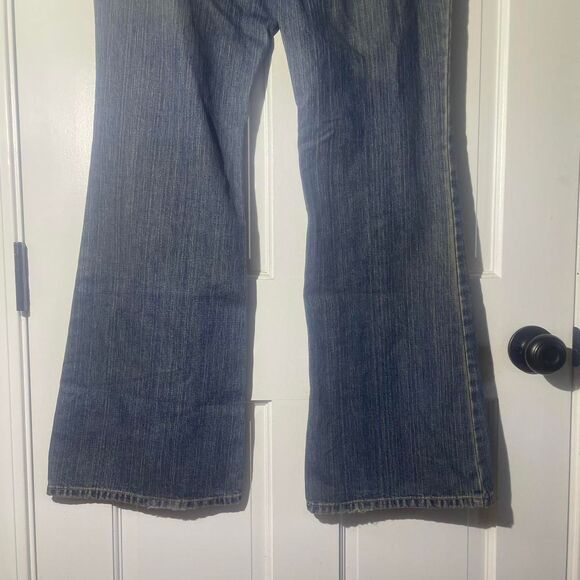 Vintage Tilt Y2K Jeans Mid Wash Bootcut Flare Denim Retro Blue - Picture 8 of 8